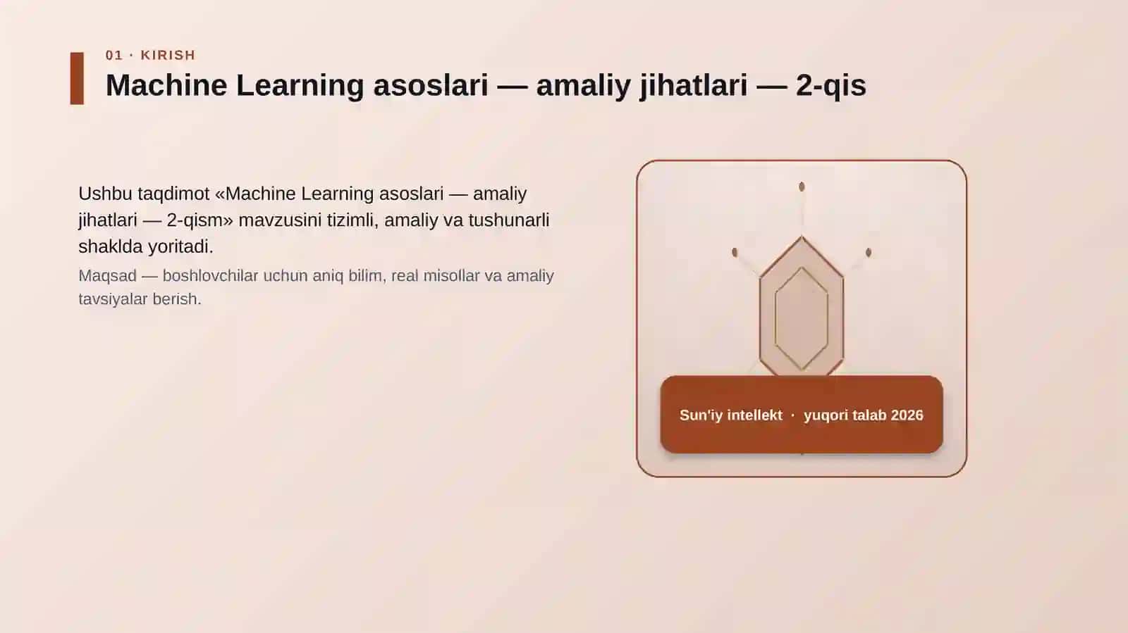 Machine Learning asoslari — amaliy jihatlari — 2-qism 3