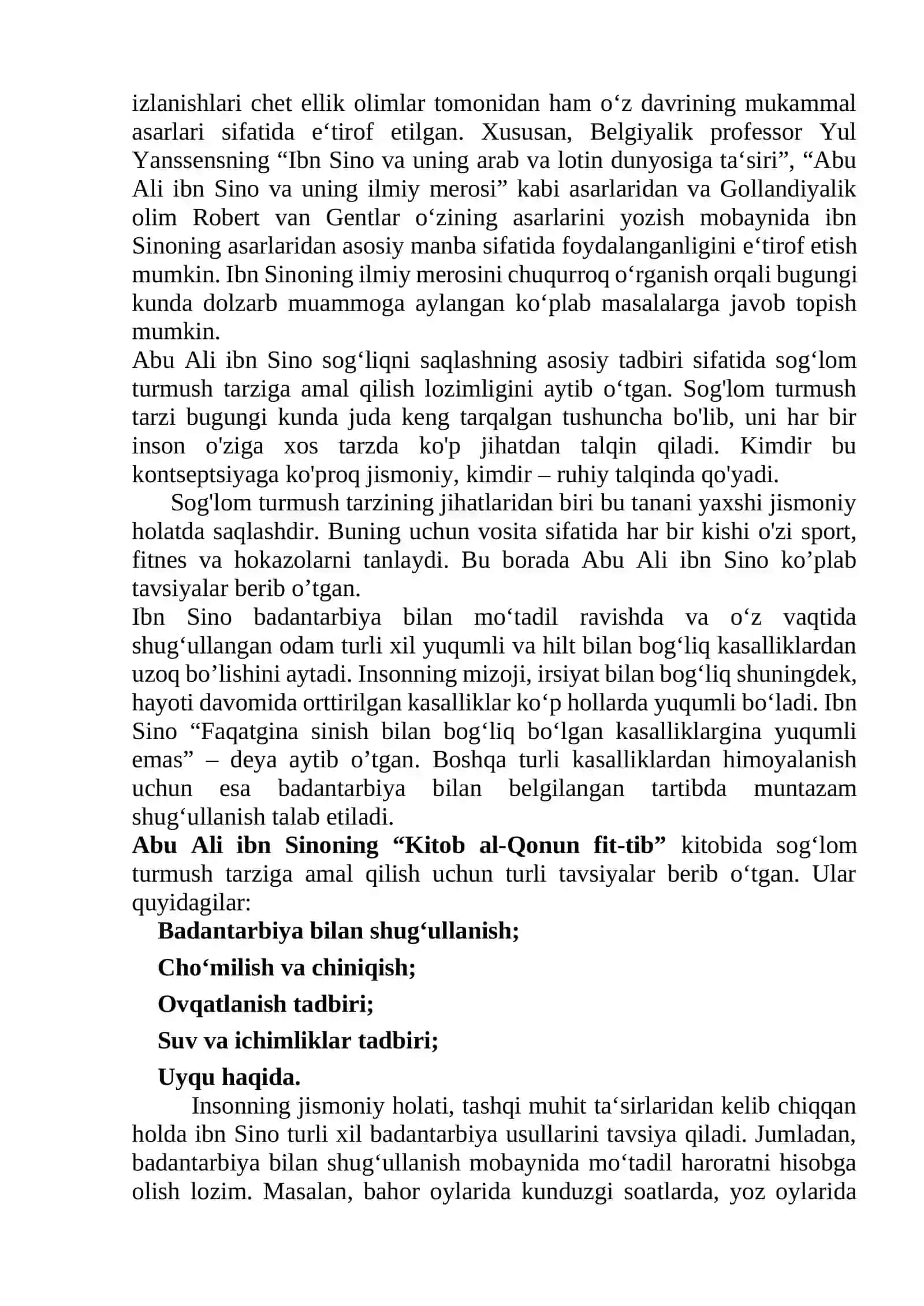 Valeologiya fanining tariхi, rivojlanish bosqichlari 3