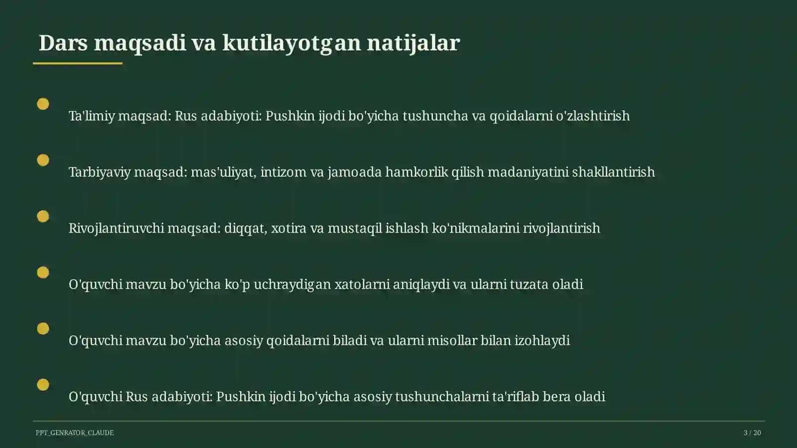 Rus adabiyoti: Pushkin ijodi (9-sinf) 3