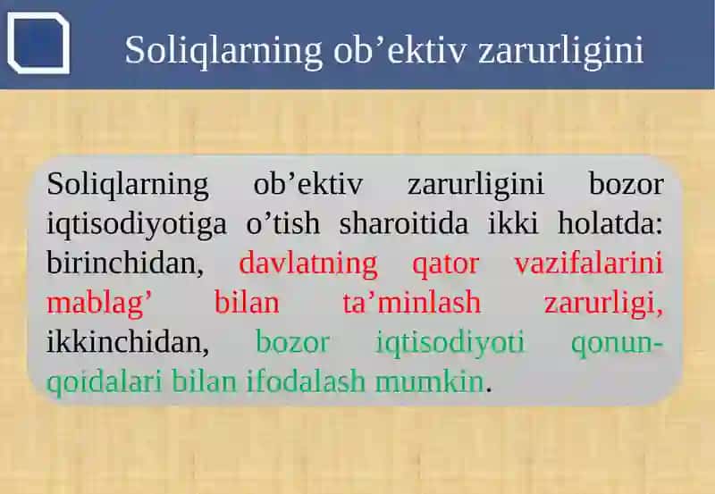 Soliqlarning iqtisodiy mohiyati va ahamiyati 3