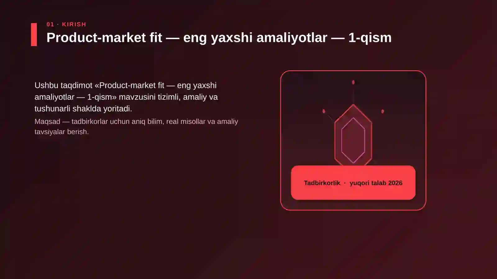 Product-market fit — eng yaxshi amaliyotlar — 1-qism 3