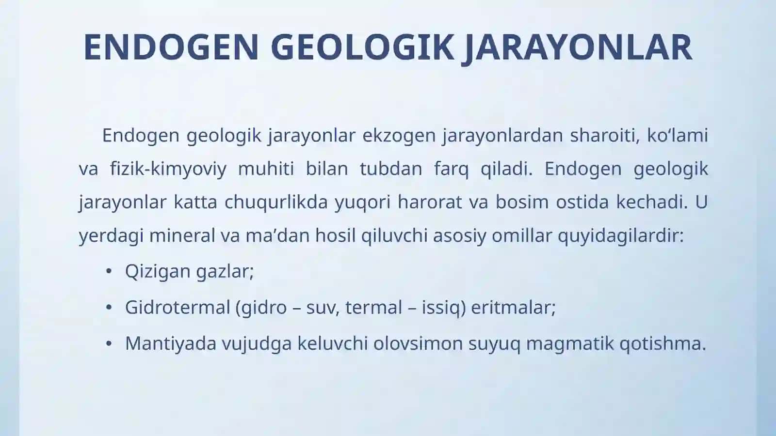 ENDOGEN GEOLOGIK JARAYONLAR 3