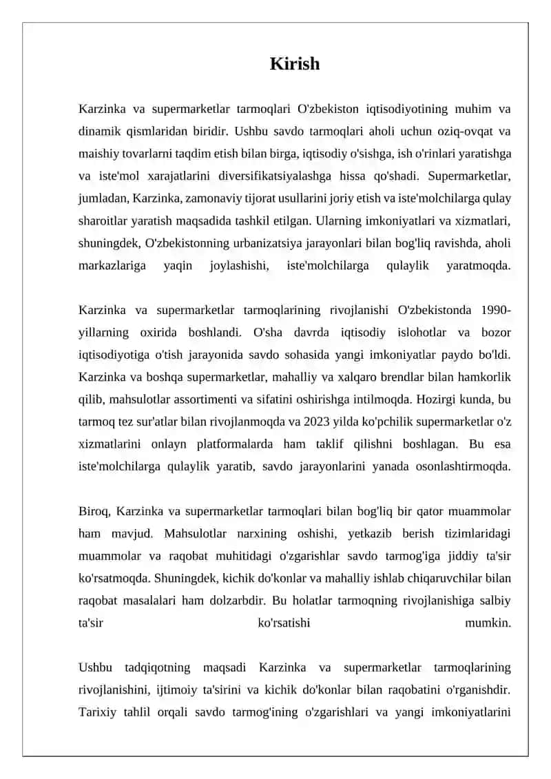 Karzinka va supermarketlar tarmoqlari 3
