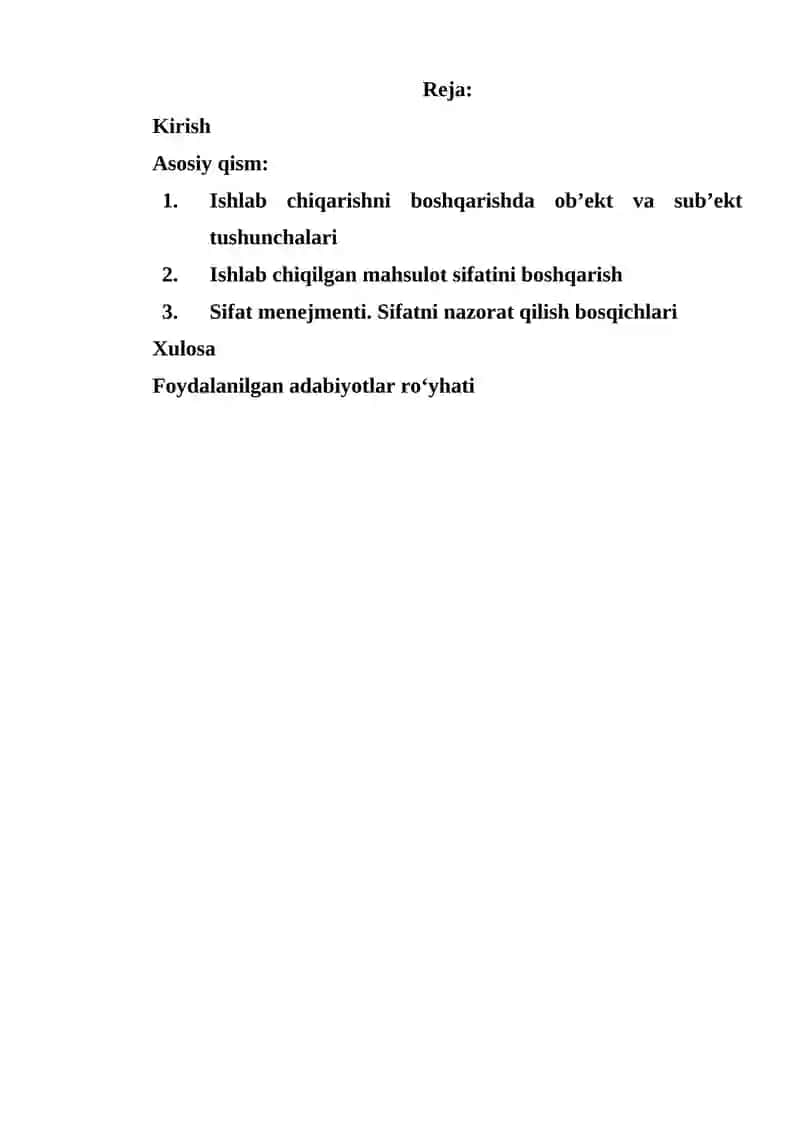 Ishlab chiqarishni boshqarish mazmuni va mohiyati 3