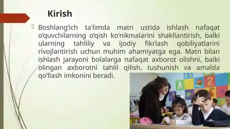 Matnustida ishlashning maqsadlari 3