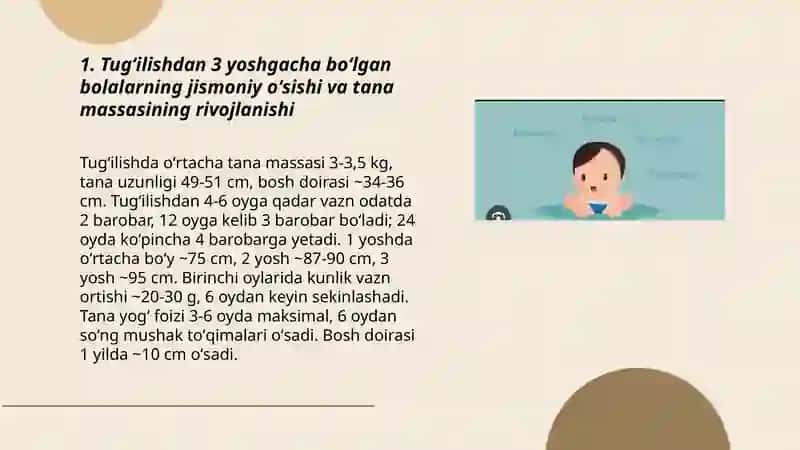 3 yoshgacha boʻlgan bolalarning fiziologik va psixologik rivojlanishi 3