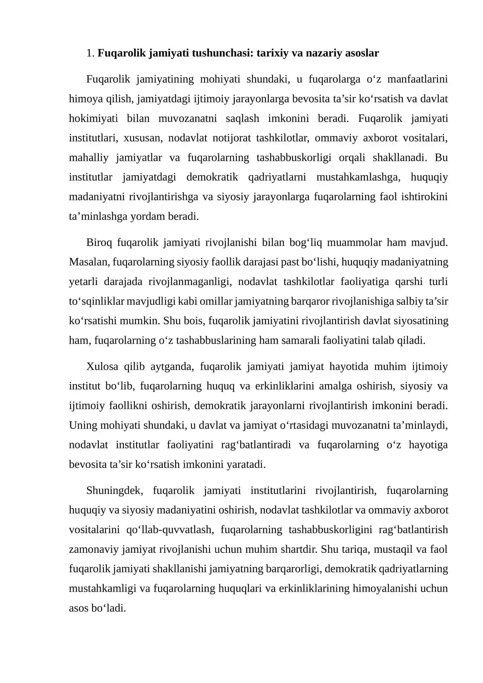 Fuqarolik jamiyati tushunchasi va uning mohiyati 3