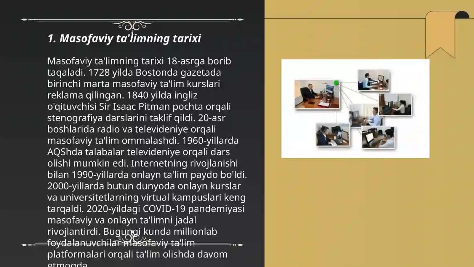 Masofaviy ta'limning tarixi 3