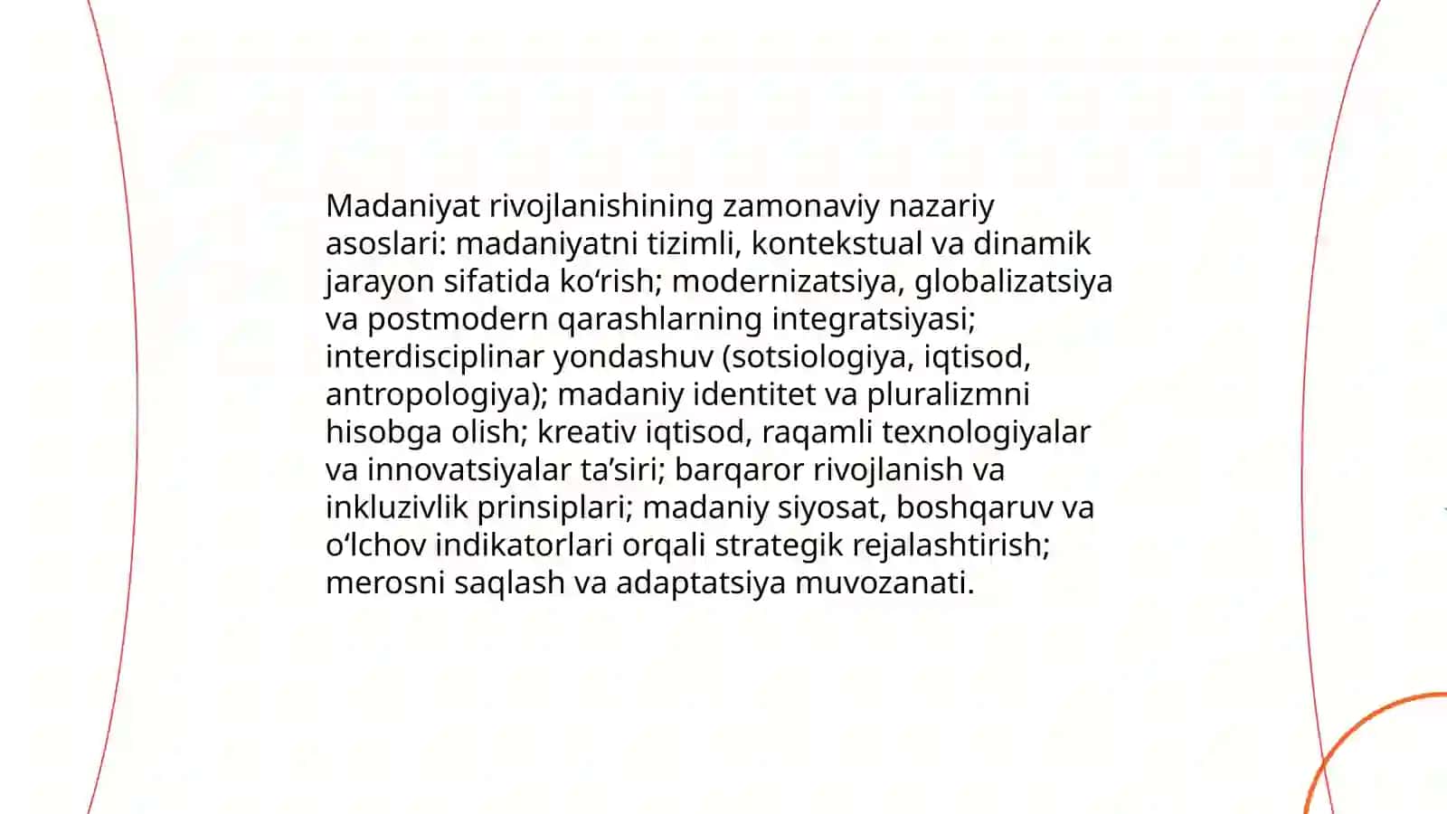 Madaniyat rivojlanishini zamonaviy Konsepsiyasi 3