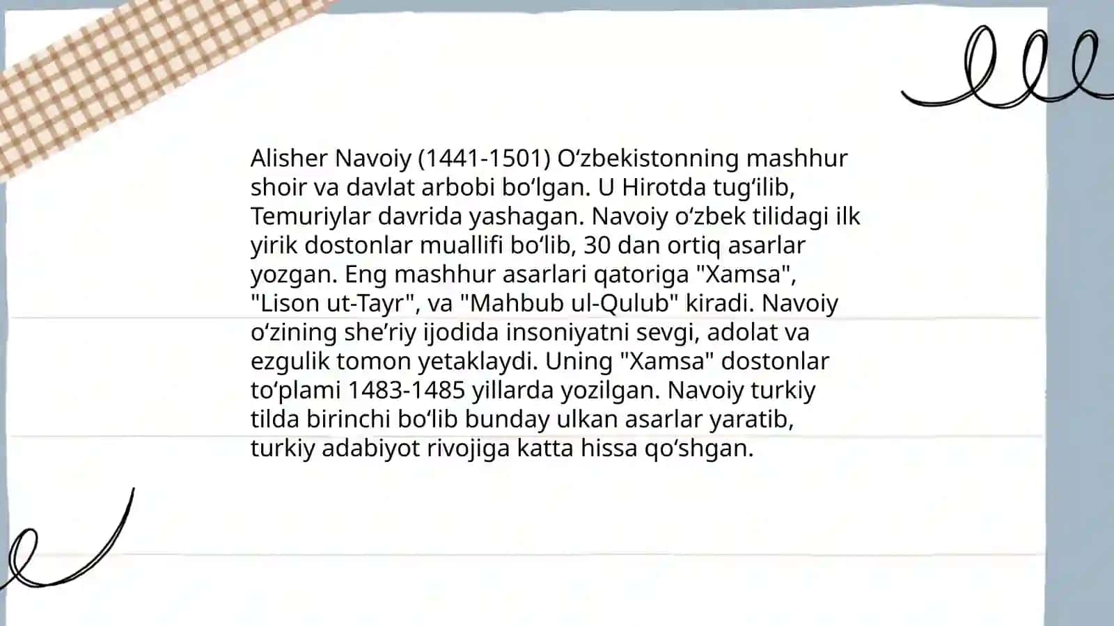 Navoiy Xamsanavis 3