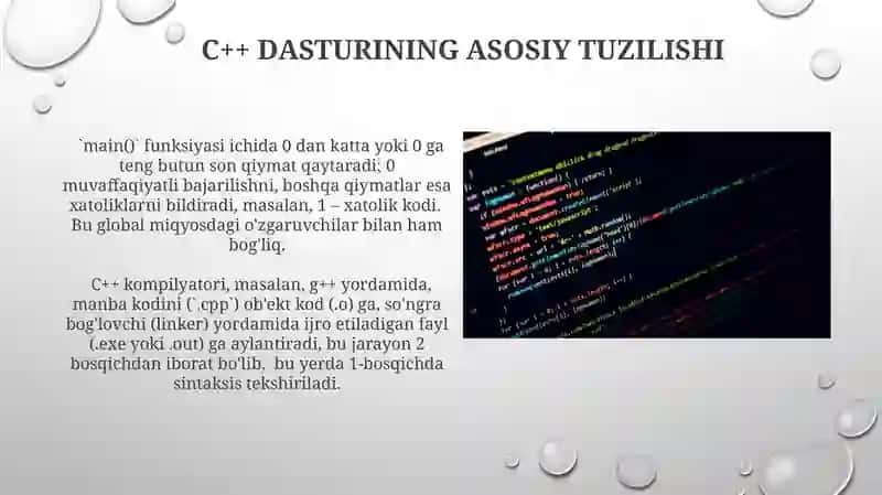 C++ tilida programma tuzilishi va uning kompilyatsiyasi 3
