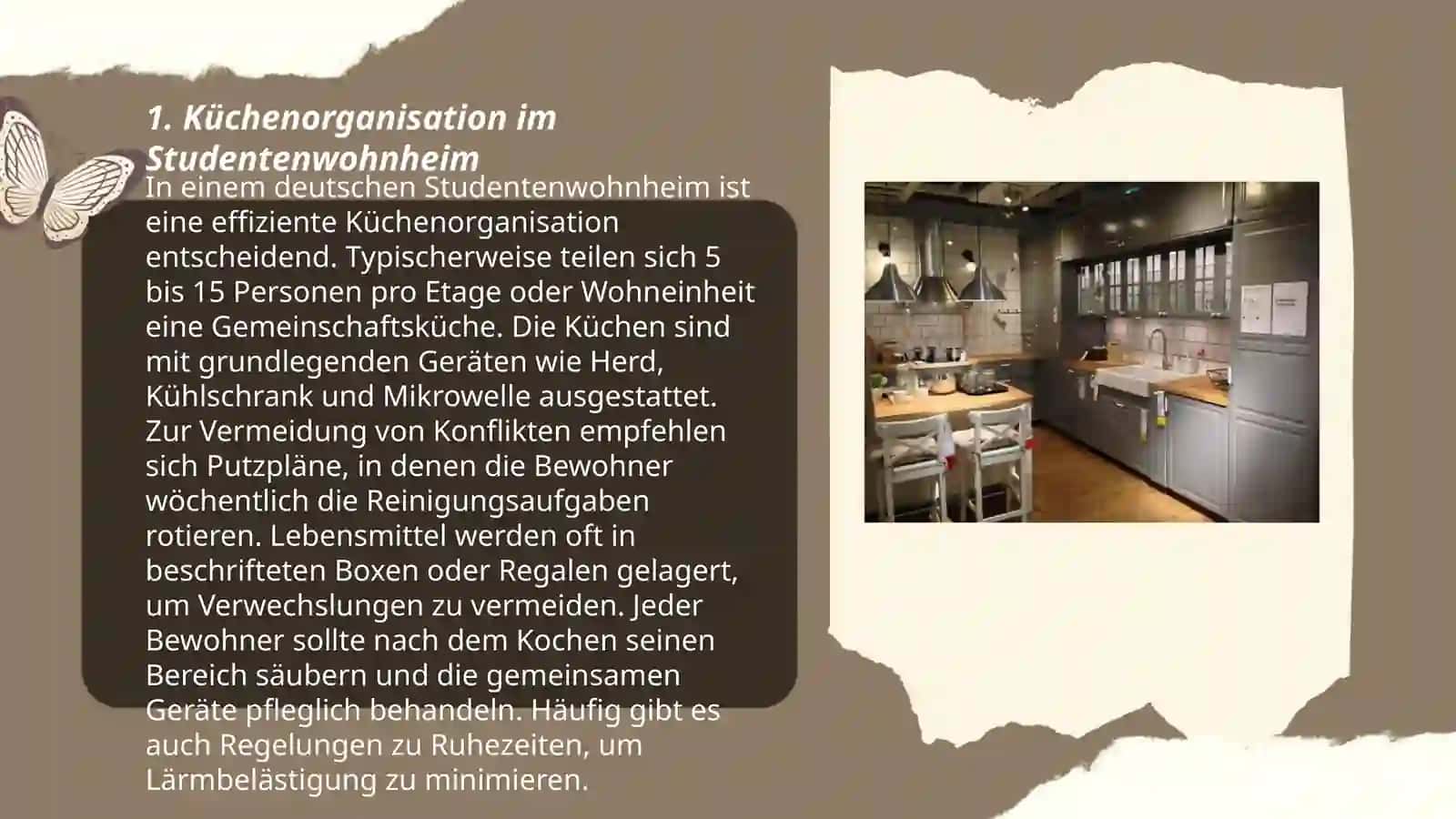 Küchenorganisation im Studentenwohnheim 3