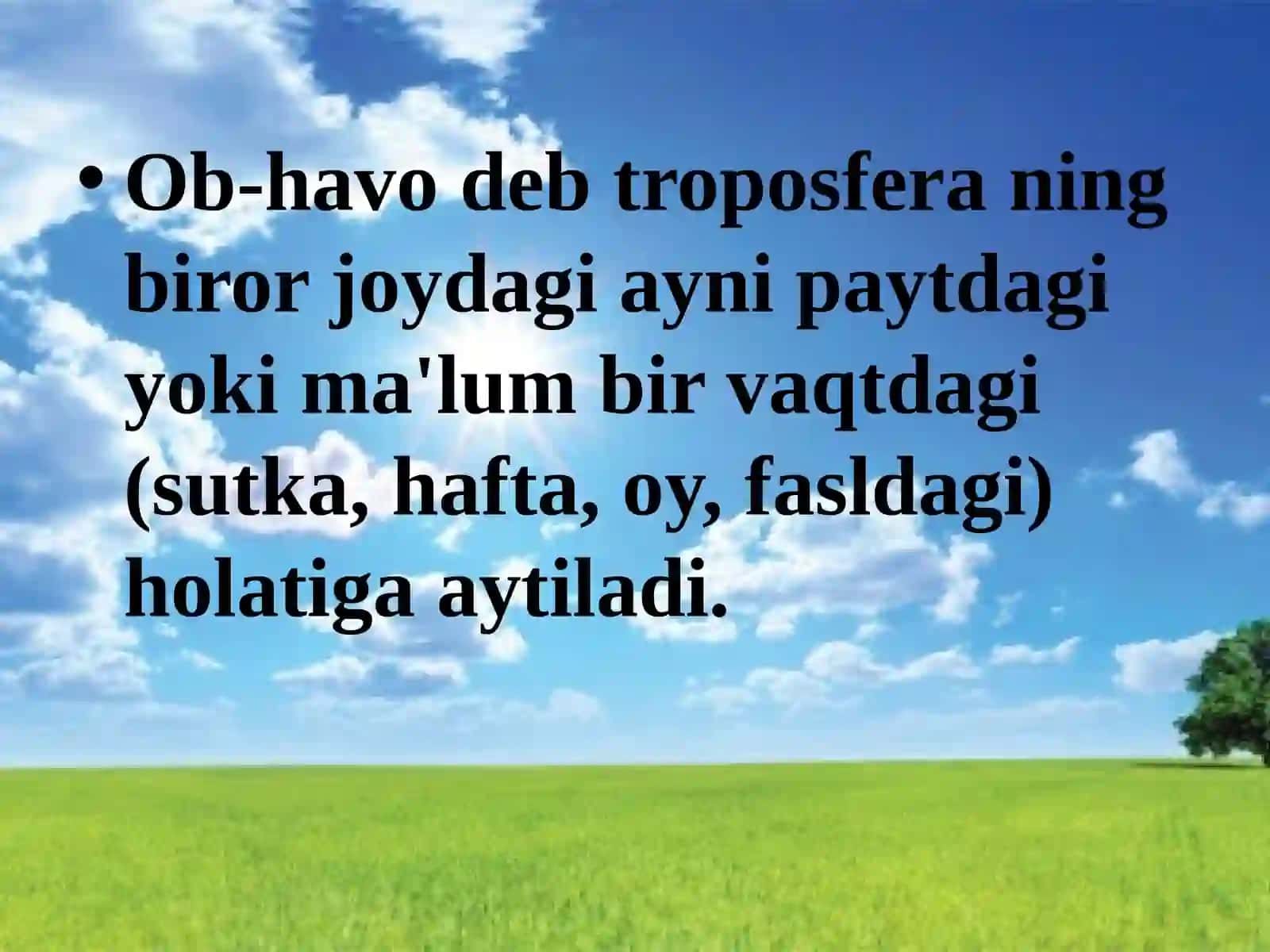 5-sinf Geografiya fanidan Ob-havo va iqlim mavzuda dars taqdimoti 3
