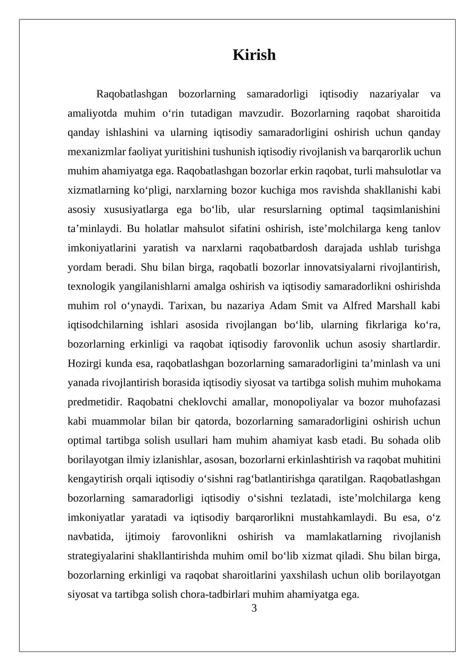 Raqobatlashgan bozor samaradorligi 3