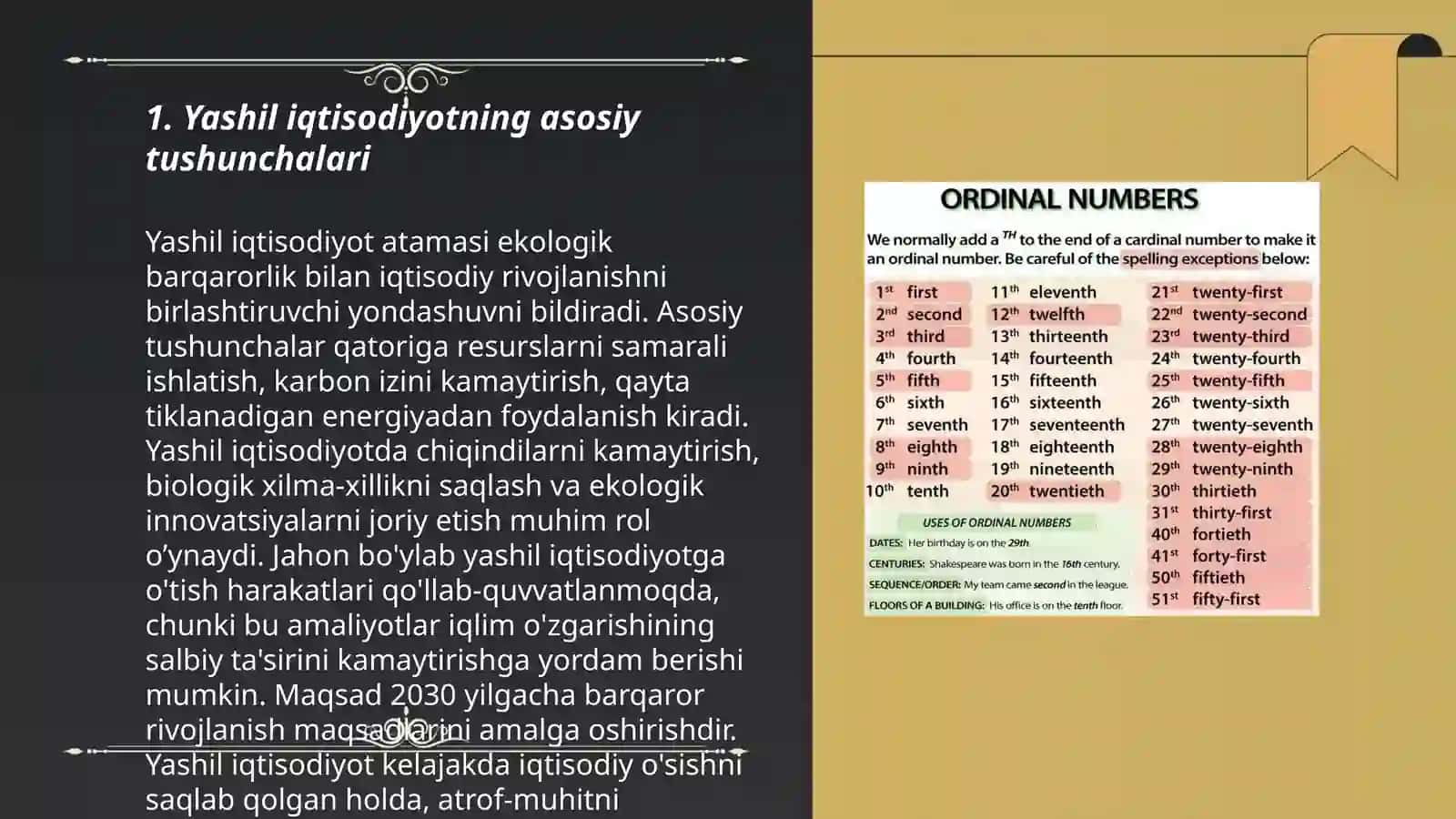 Yashil iqtisodiyotga o’tish tamoillari 3