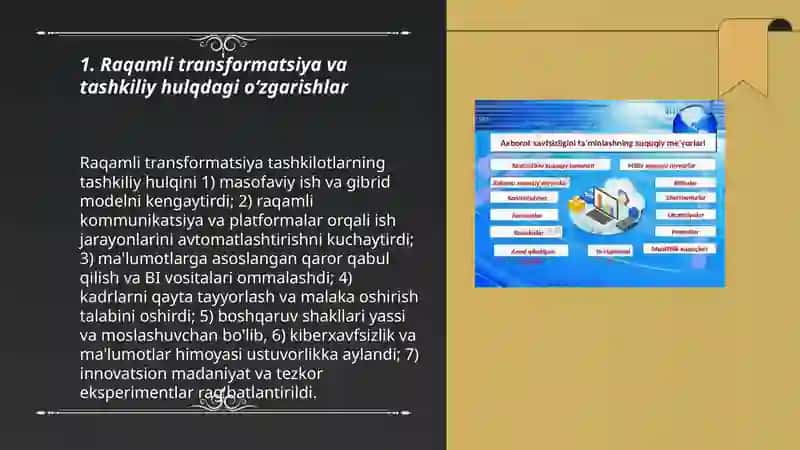 Tashkiliy hulqning zamonaviy tendensiyalari va istiqbollari 3
