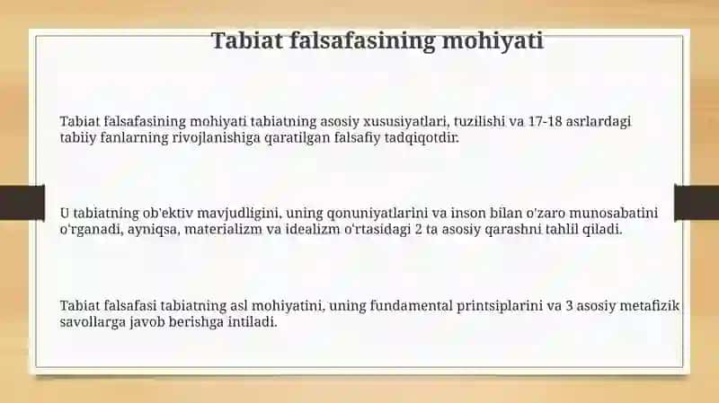 Tabiat falsafasi 3