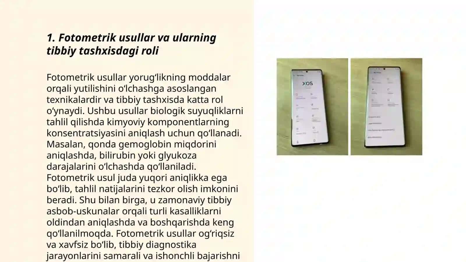 Tibbiy tashxis amaliyotida fotometrik usullarning qoʻllanilishi 3