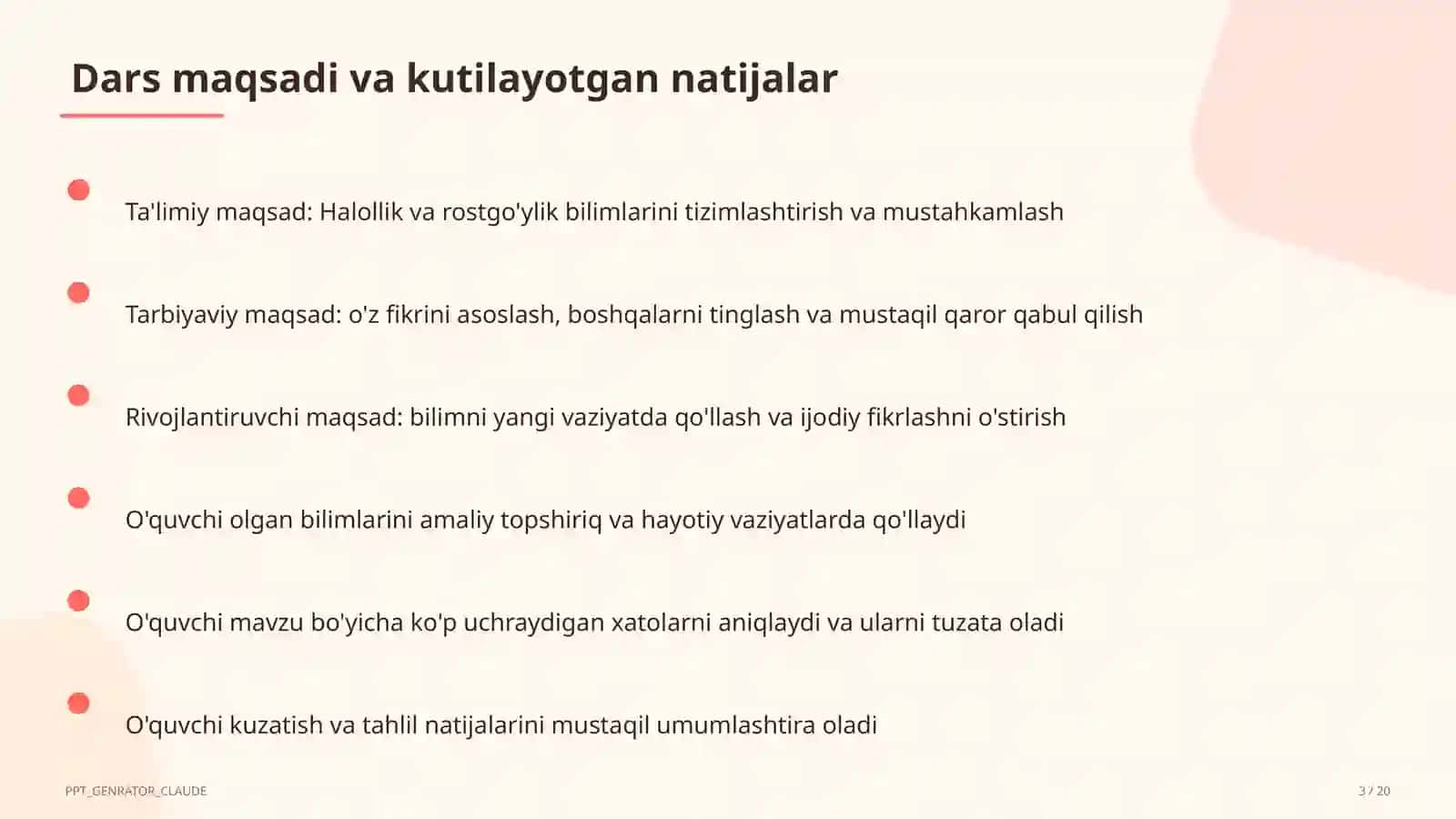Halollik va rostgo'ylik (2-sinf) 3