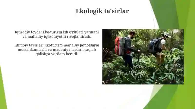 Ekologik turizm rivojlanishi 3