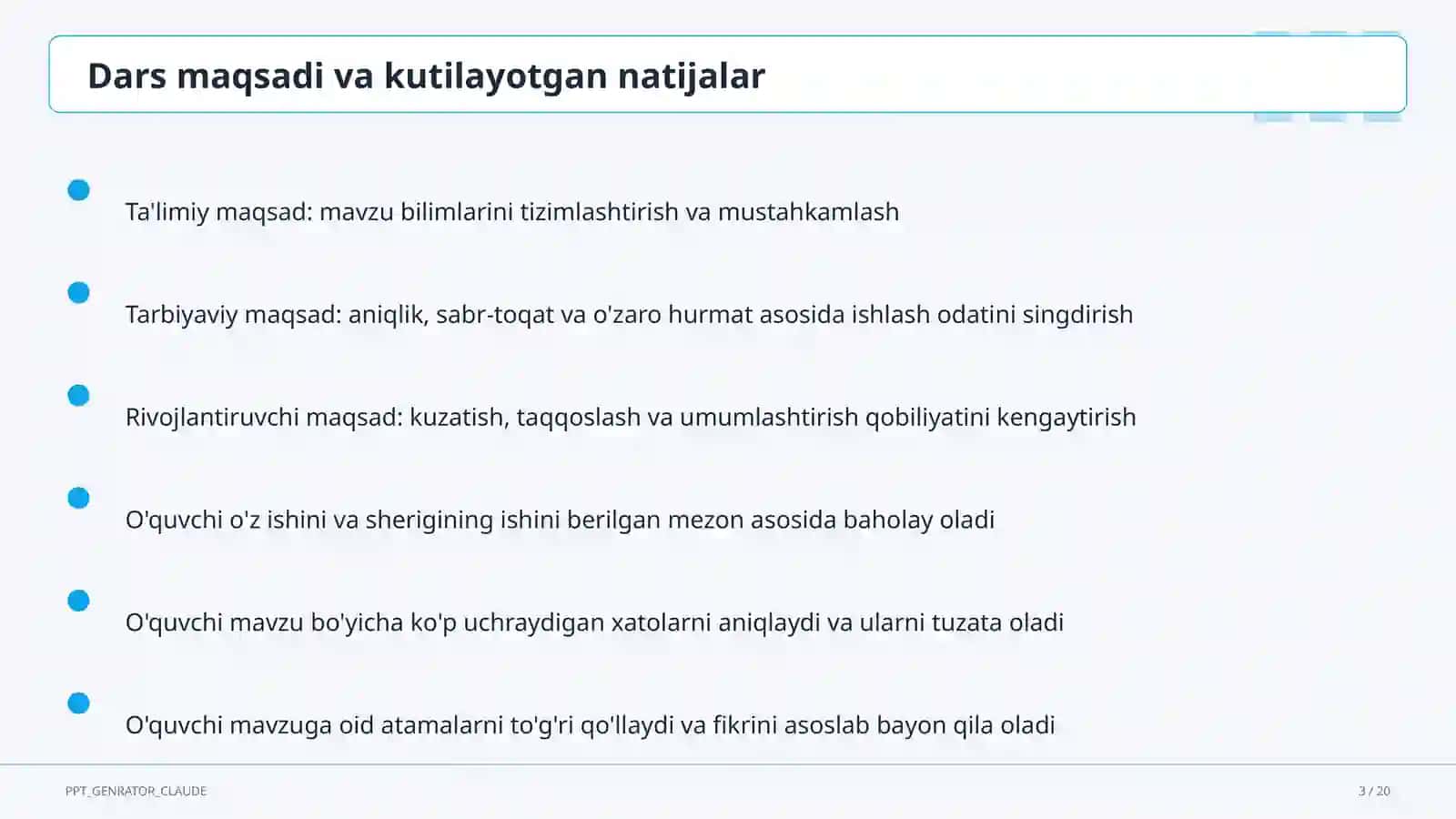 Koordinatalar metodi: to'g'ri chiziq va aylana tenglamalari (9-sinf) 3