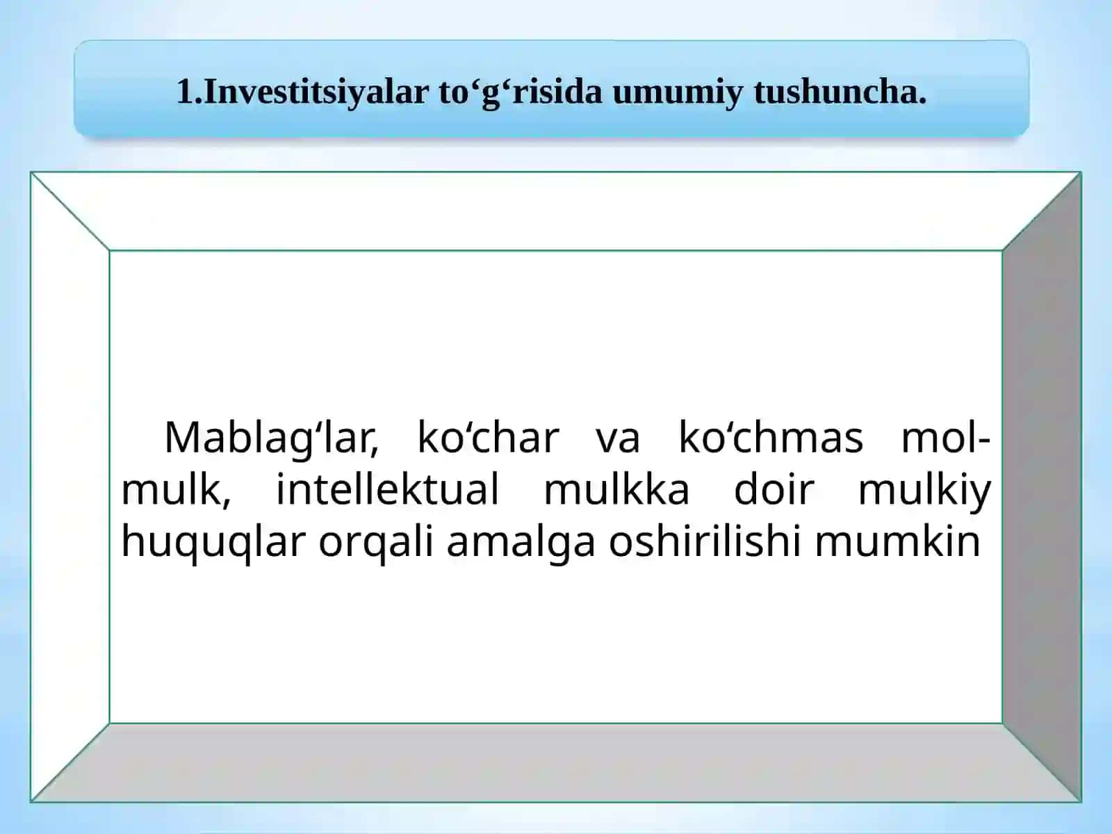 Investitsiyalar hisobi 3