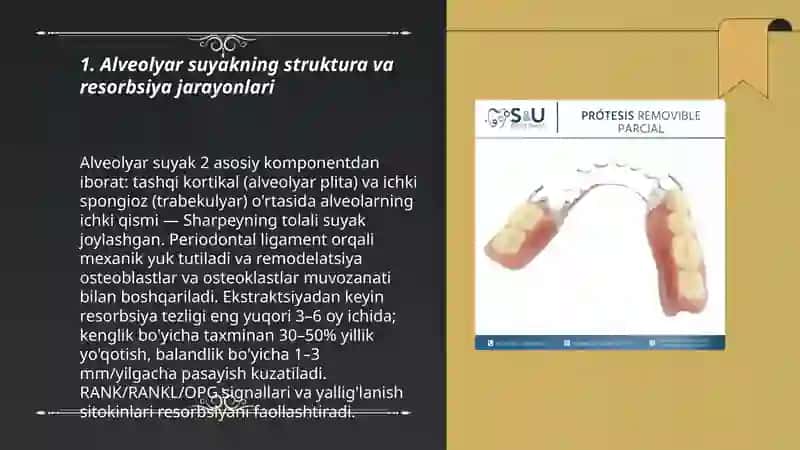 Protezlash ahamiyati bo'lgan tish-jag' tizimi 3