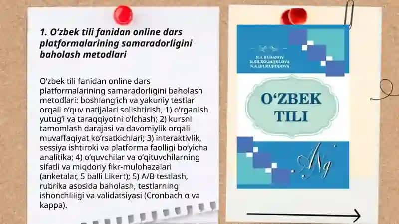 Oʻzbek tili fanidan online dars platformalarning samaradorligi 3