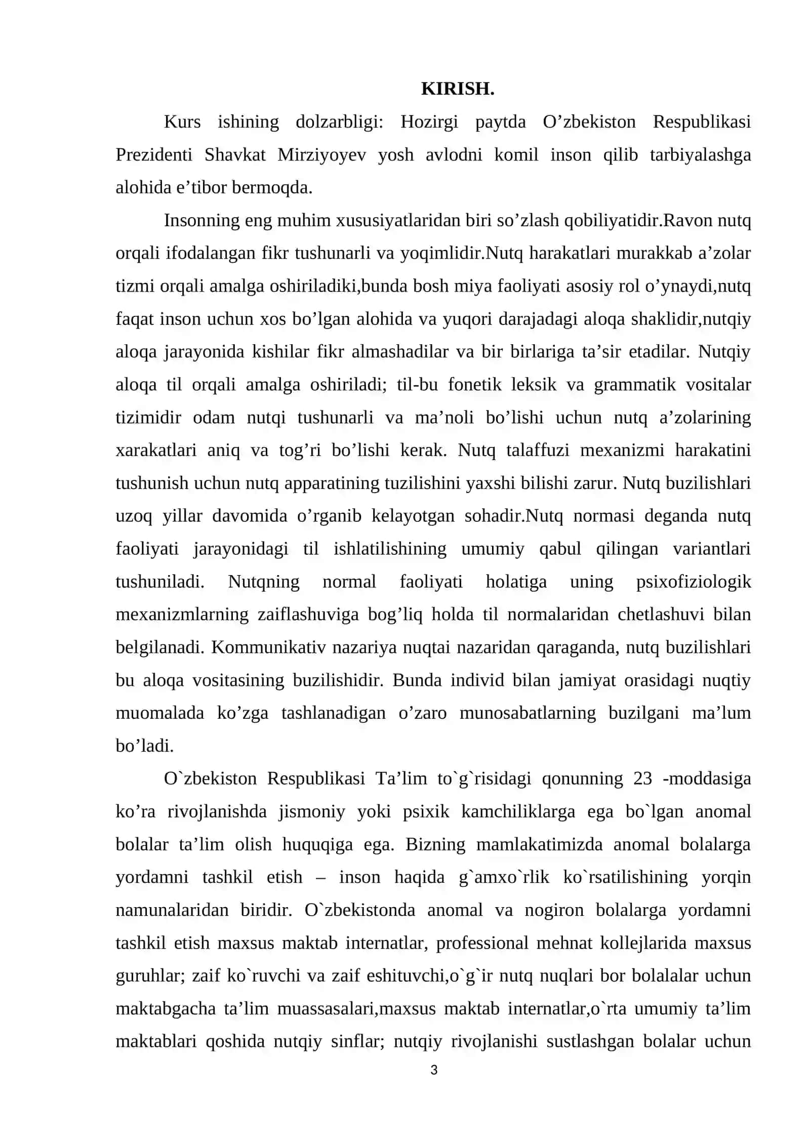 RIVOJLANTIRUVCHI TIL VA NUTQ MARKAAZIDA PEDAGOGIK FAOLIYATNI LOYIHALASHTIRISH 3