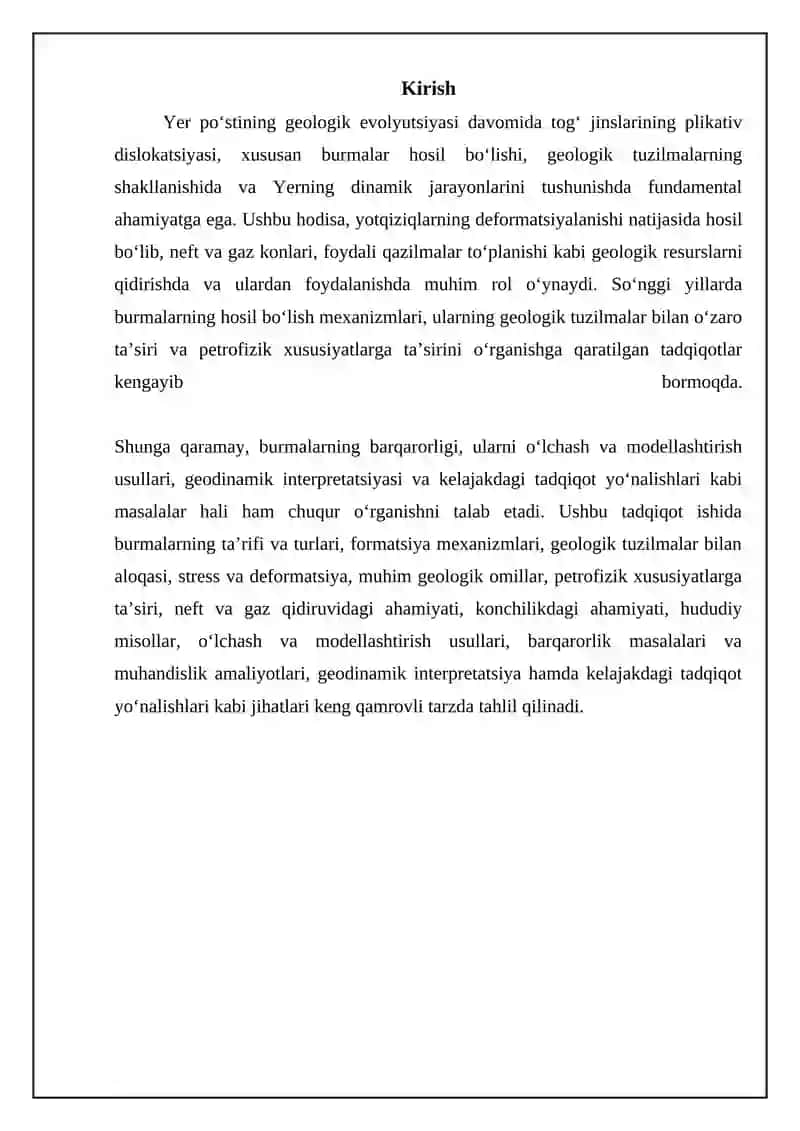 Tog jinslarning burmalar shaklida yotishi(plikativ dislokatsiya) 3