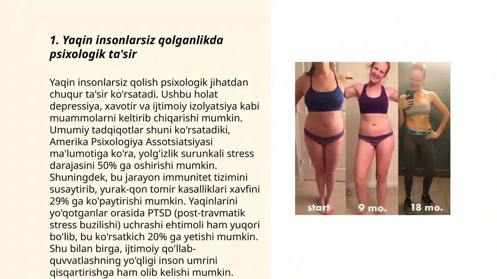 Yaqin insonlarni yo'qotganda vujudga keladigan JKSX 3