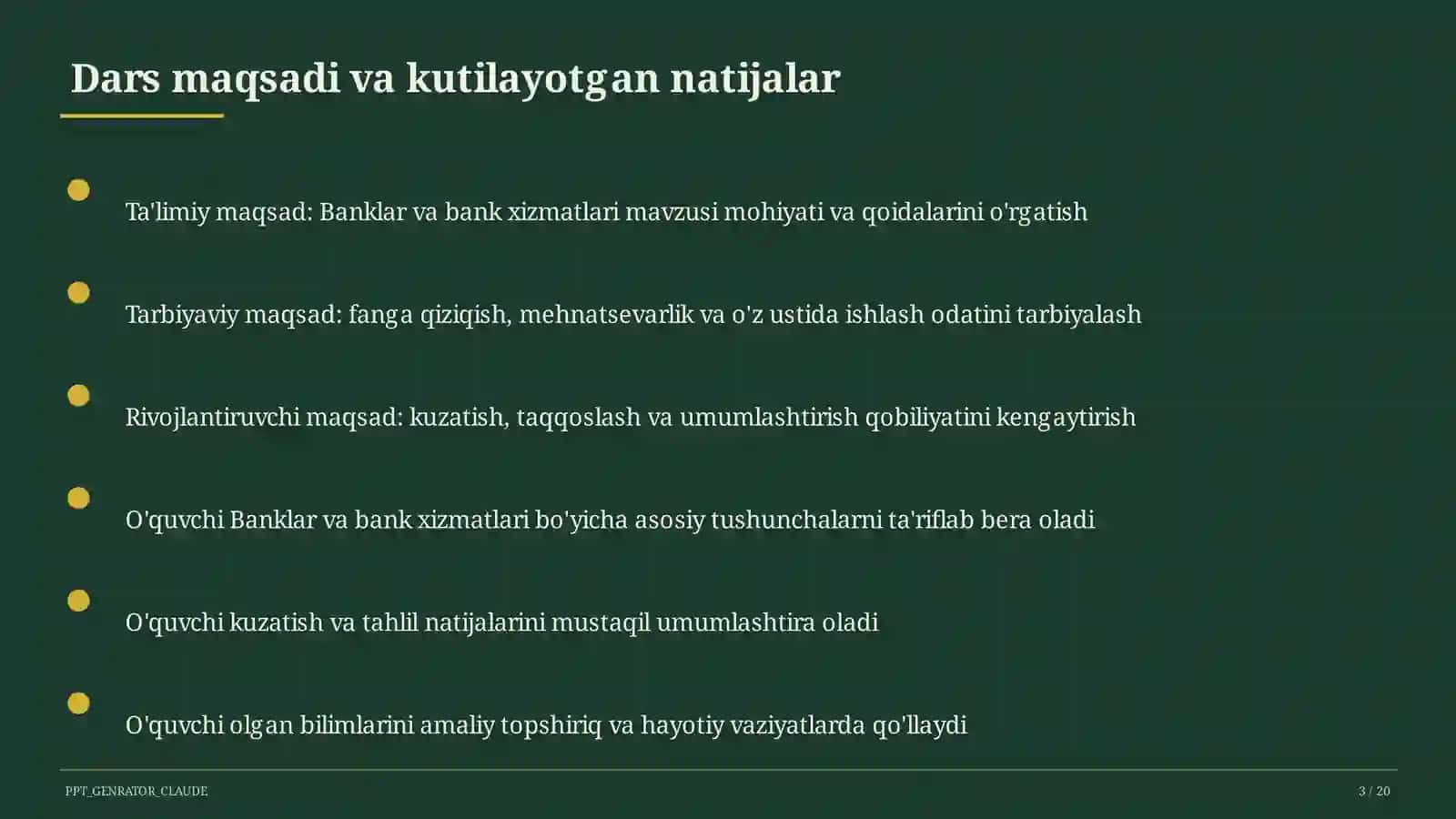 Banklar va bank xizmatlari (10-sinf) 3