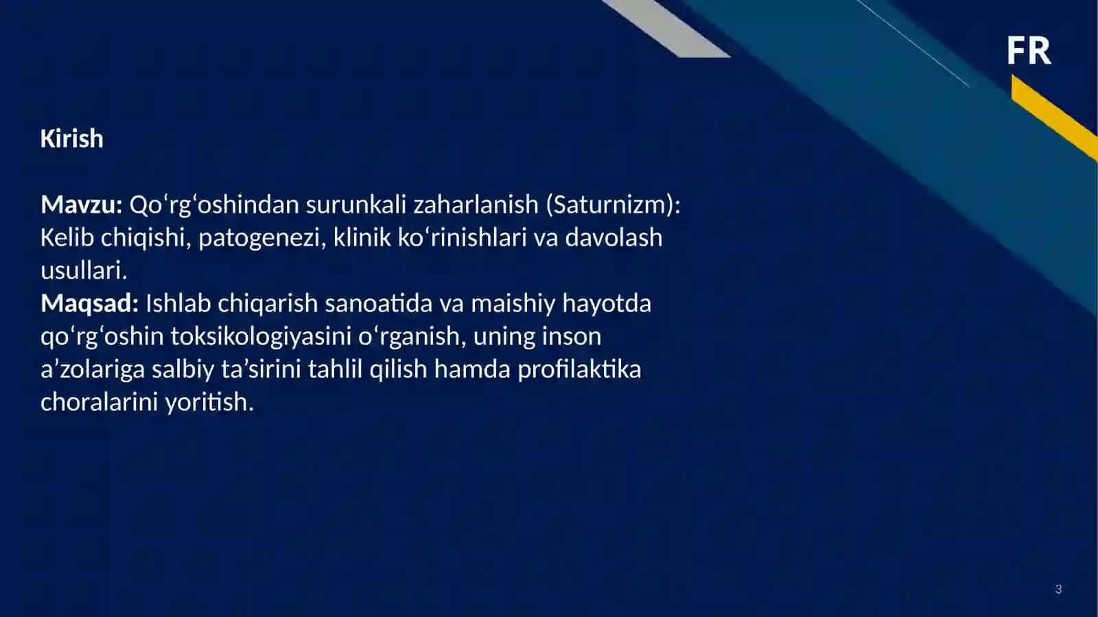 Qo‘rg‘oshindansurunkalizaharlanish(Saturnizm) 3