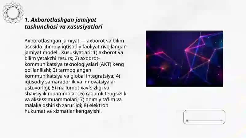 Axborotlashgan jamiyat va uning istiqbollari 3