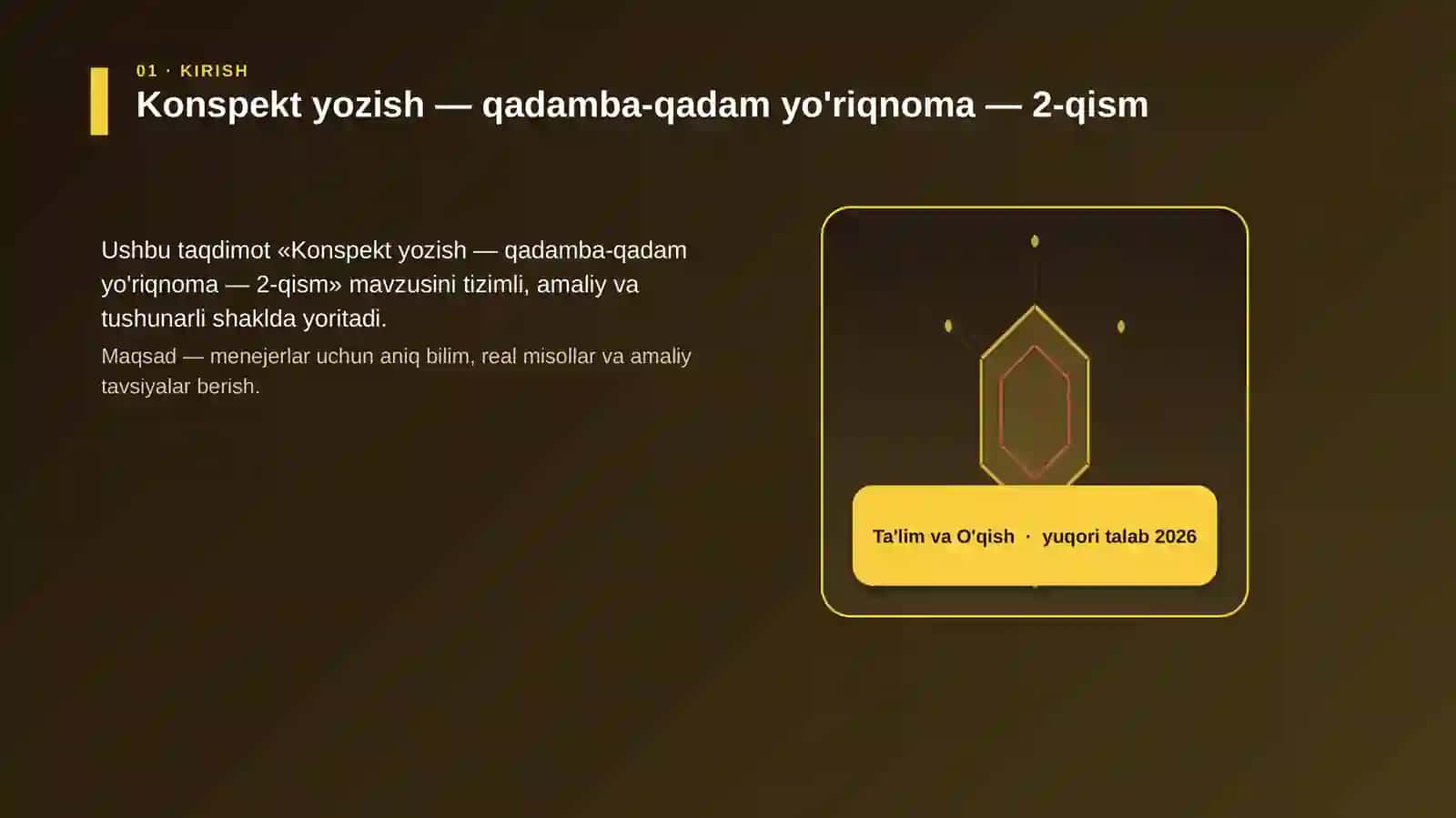 Konspekt yozish - qadamba-qadam yo'riqnoma - 2-qism 3