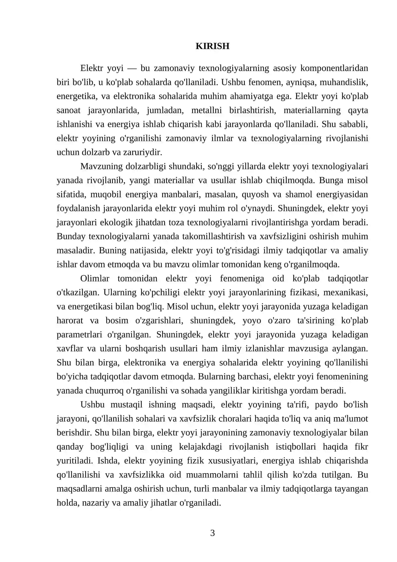 Elektr yoyi toʻgʻrisida umumiy tushunchalar 3