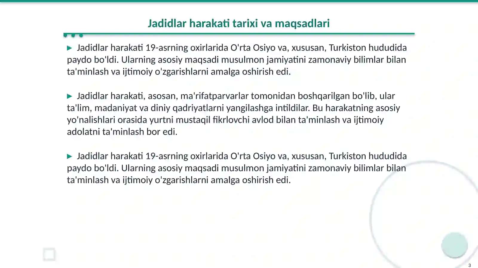 Jadidlar harakati tarixi va maqsadlari 3