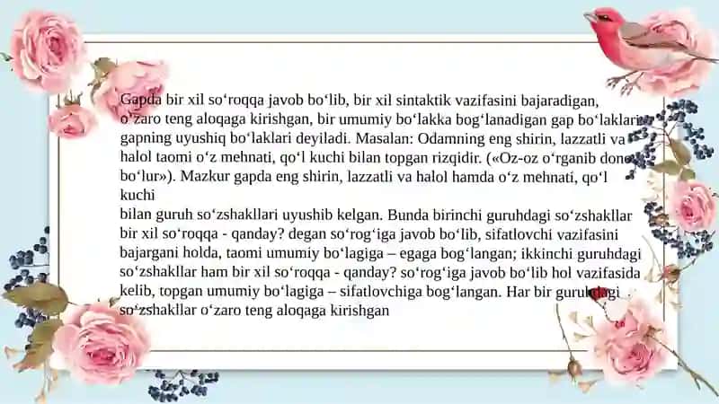 Gapning  uyushiq va ajratilgan boʻlaklari 3