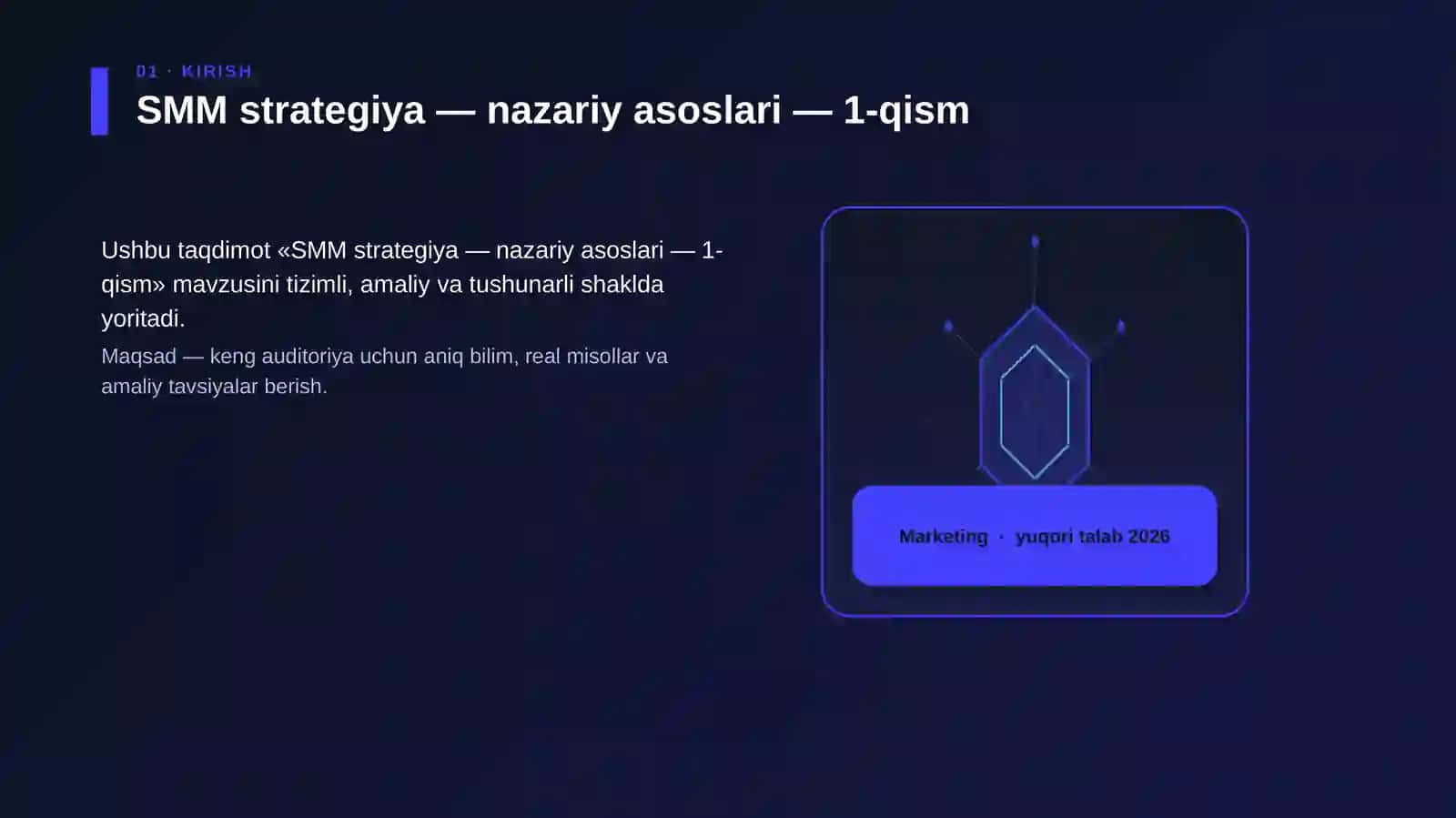 SMM strategiya — nazariy asoslari — 1-qism 3