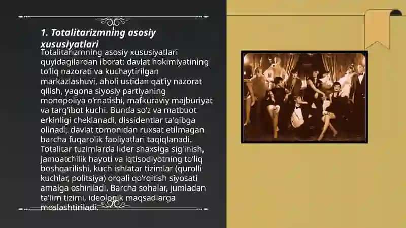 Totalitar - avtoritar mafkuralar mohiyati va vujudga kelish sabablari 3