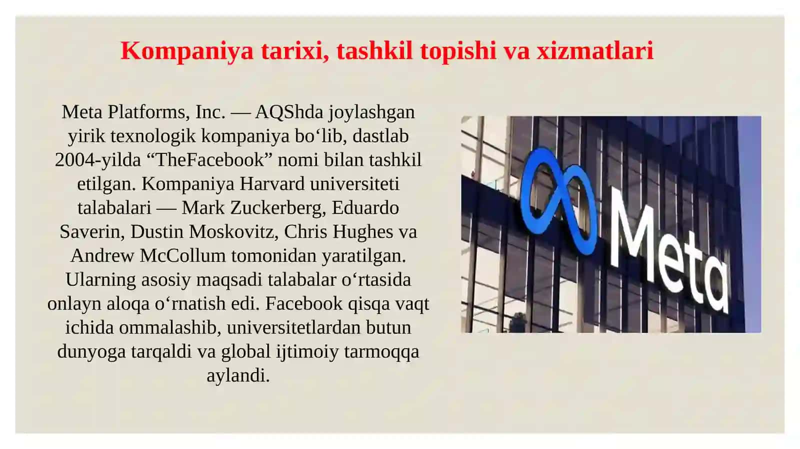 Meta platforms kompaniya haqida 3