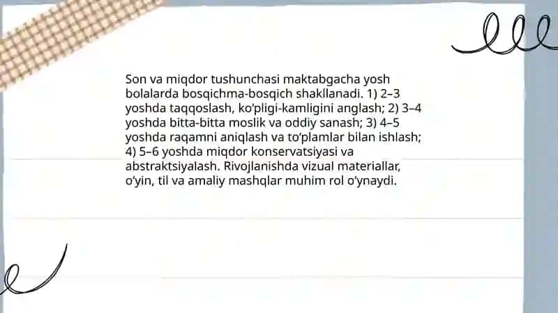 Maktabgacha yoshdagi bolalarni arifmetik masalalarni tushunishining oʻziga xos xususiyatlari 3