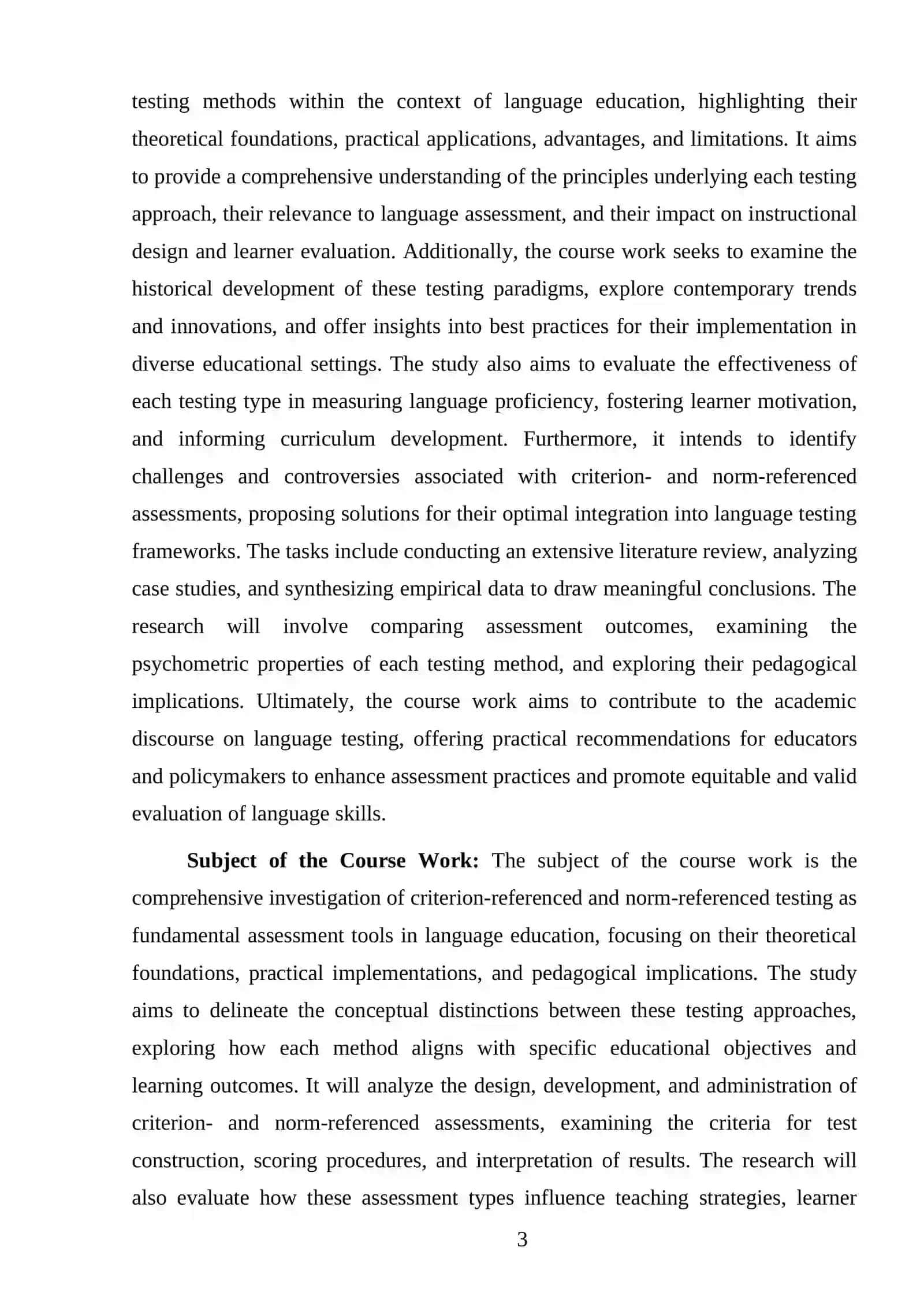 CRITERION REFERENCE AND NORM-REFERENCED TESTING IN LANGUAGE EDUCATION 3