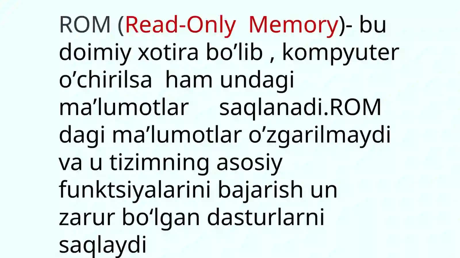 ROM va RAM farqi 3