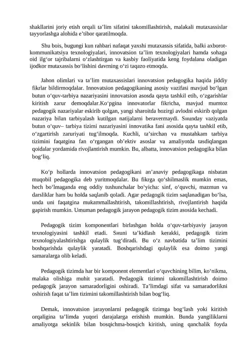 Innovatsiyani amaliyotga tatbiq etishda sifat va samaradorlikka erishish 3