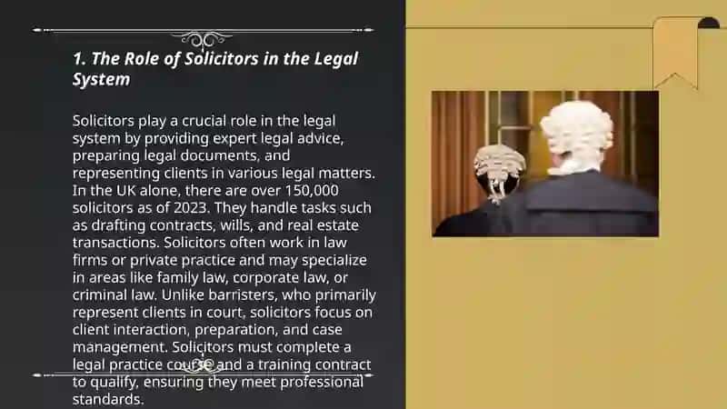 The Role of Solicitors in the Legal System 3