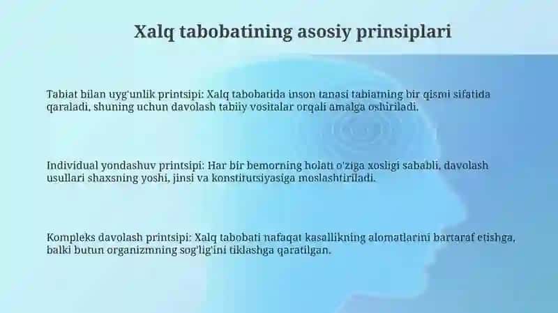 Xalq tabobati usullardan davolashda foydalanishning asosiy tamoyillari 3