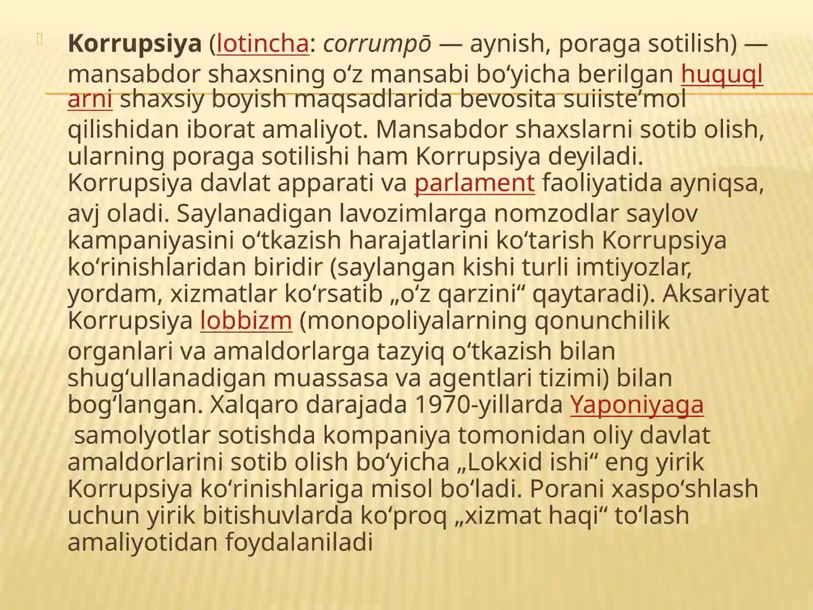 Korrupsiya va uning asosiy ko’rinishlari 3