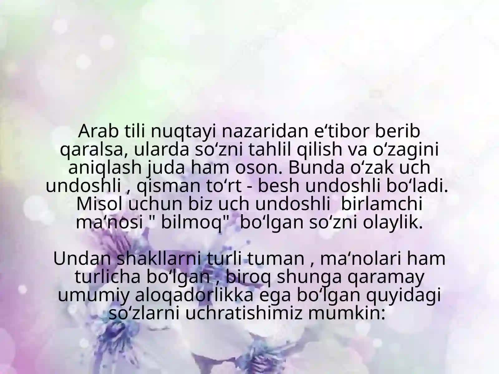 So‘z o‘zagi va o‘zakning turlari 3