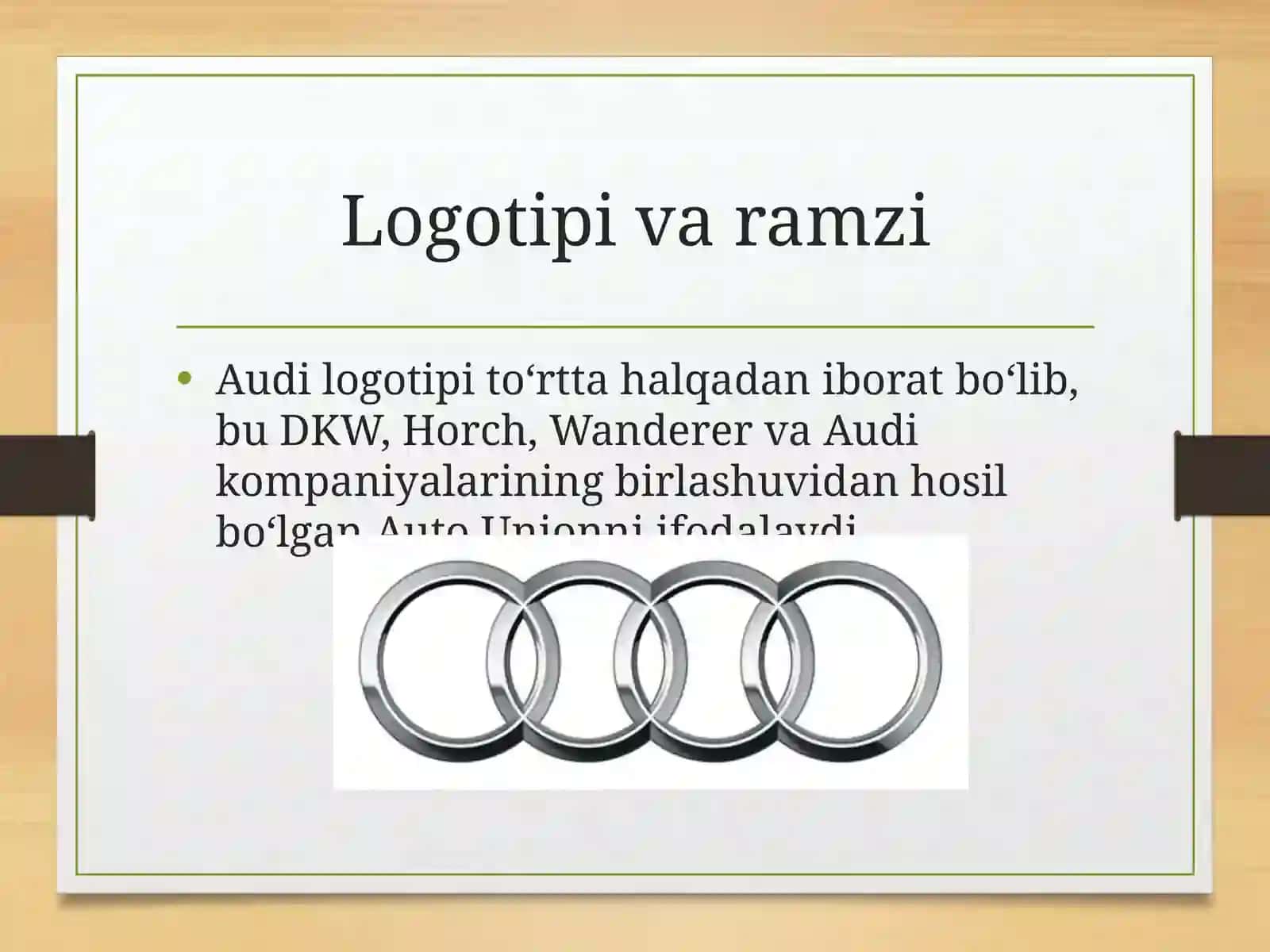 Audi AG kompaniyasi va uning iqtisodiyotdagi o'rni 3